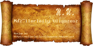 Müllerleily Ulisszesz névjegykártya